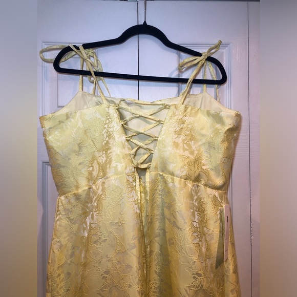 Solid Jacquard Sling Dress Square Neck Sleeveless High Waist Party Evening - Picture 7 of 12